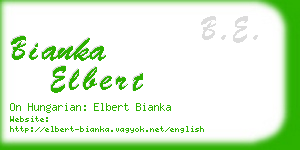 bianka elbert business card